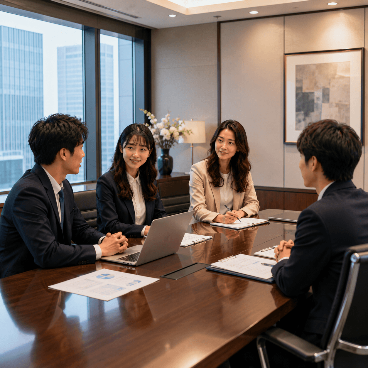 サービスの立ち上げを企画する打ち合わせ